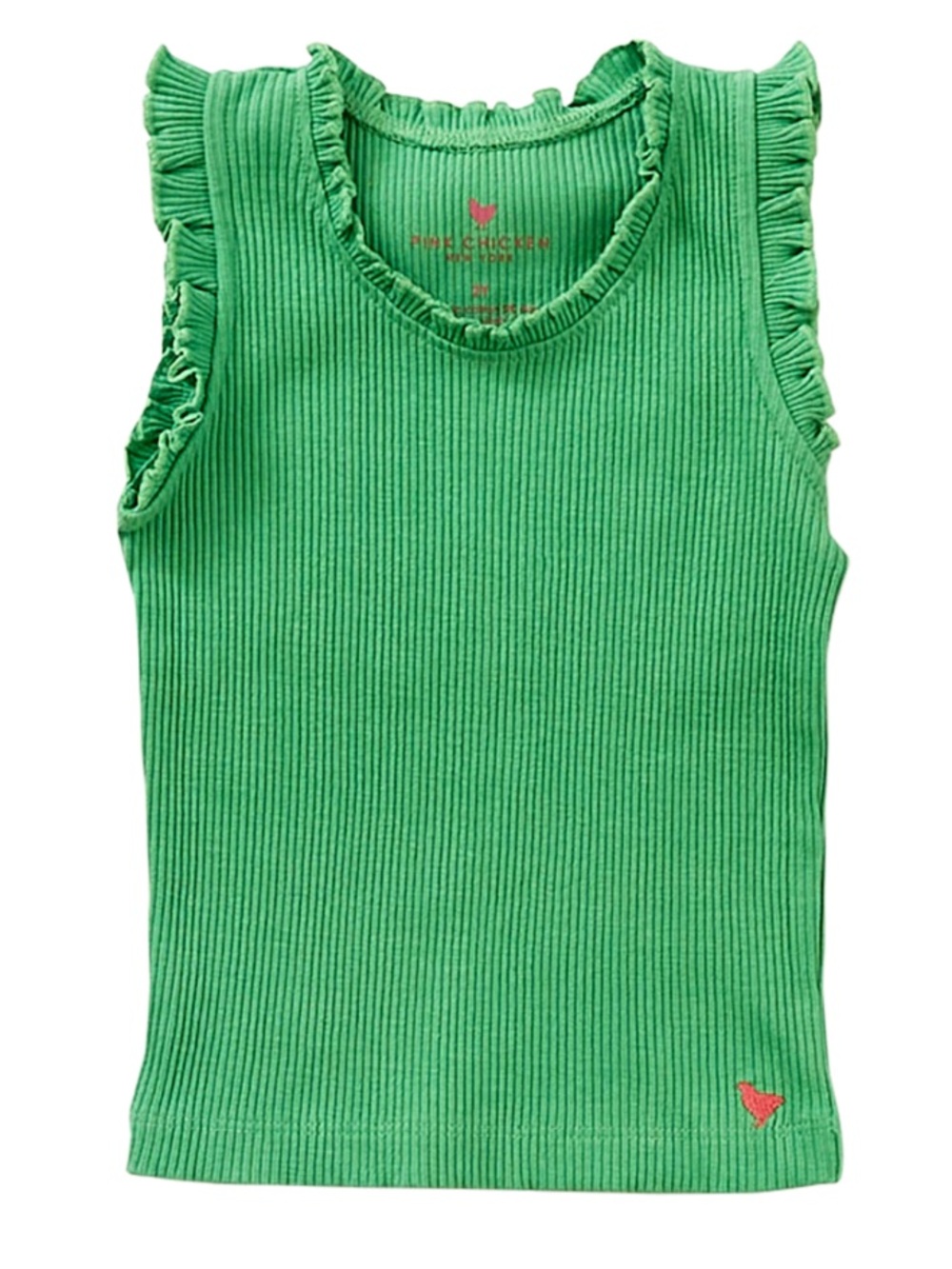 Pink Chicken Girls' organic Ruffle Tank Top